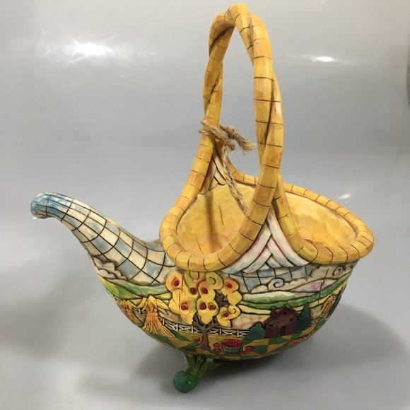 Jim Shore Horn of Plenty Thanksgiving Harvest Colorful Cornucopia 4008903 - Picture 11 of 15